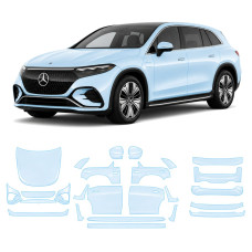 Антигравийная защитная бронепленка по лекалам для Mercedes-Benz EQS SUV X296 2022- полный кузов