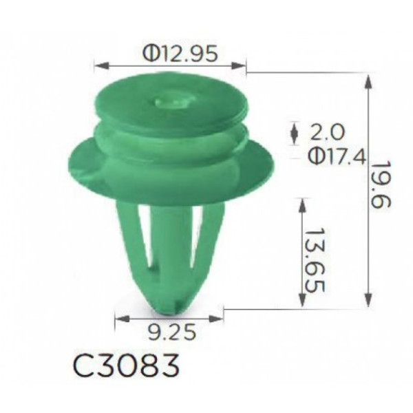 Клипса крепления обшивки дверей VOLKSWAGEN MERCEDES RENAULT SKODA(A0079889978 6Y0867260 7701057716) (C3083)