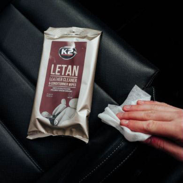 Салфетки влажные для очистки кожаной обивки K2 Letan Wipes 20х18 см (K210) 24 шт