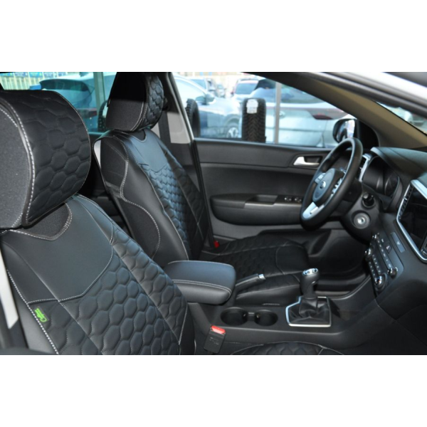 Автомобильные чехлы для сидений Cayman Luxury black Model S комплект Черные