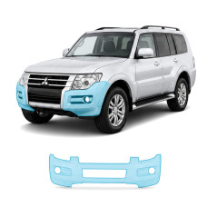 Антигравійна захисна бронеплівка за лекалами для Mitsubishi Pajero IV facelift 2015-2021 - передній бампер
