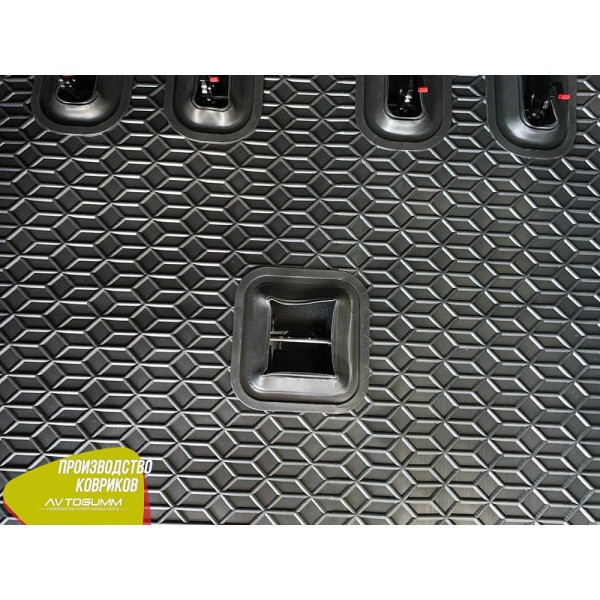 Автомобильный коврик в багажник Renault Lodgy 2019,5- раздел. 3-й ряд / Резиновый (Avto-Gumm)