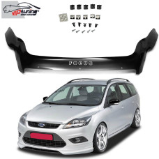 Дефлектор капота мухобойка Ford Focus II 2008-2010 довга (Vip-Tuning) FR06