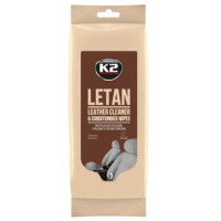 Серветки вологі для очищення шкіряної оббивки K2 Letan Wipes 20х18 см (K210) 24 шт