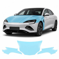 Антигравийная защитная бронепленка по лекалам для BYD Seal I facelift 2025- капот и передние крылья