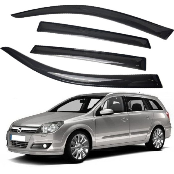 Дефлектори вікон вітровики для Opel Astra H 2004-2009 Універсал Acrylic
