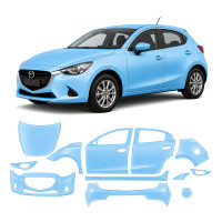 Антигравійна захисна бронеплівка за лекалами для Mazda Mazda2 DJ 2014-2019 - повний кузов