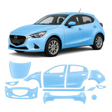 Антигравийная защитная бронепленка по лекалам для Mazda Mazda2 DJ 2014-2019 - полный кузов