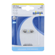 Світлодіод 12V 30mm T11 1SMD білий 1шт