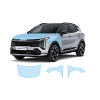 Антигравийная защитная бронепленка по лекалам для Kia Sportage NQ5 facelift 2025 - капот и передние крылья