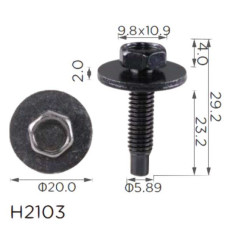 Гвинт з шайбою універсальний M6 (H2103)
