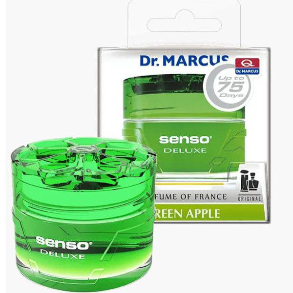 Ароматизатор воздуха Банка с гелем Senso Deluxe - Green Apple (Зеленое яблоко)