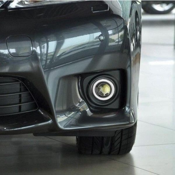 Протитуманні LED Фари круглі Лінза з ДХО D76 мм 12V 10W 7000K-COB Білий Світло 2 шт (AG-2510 W)