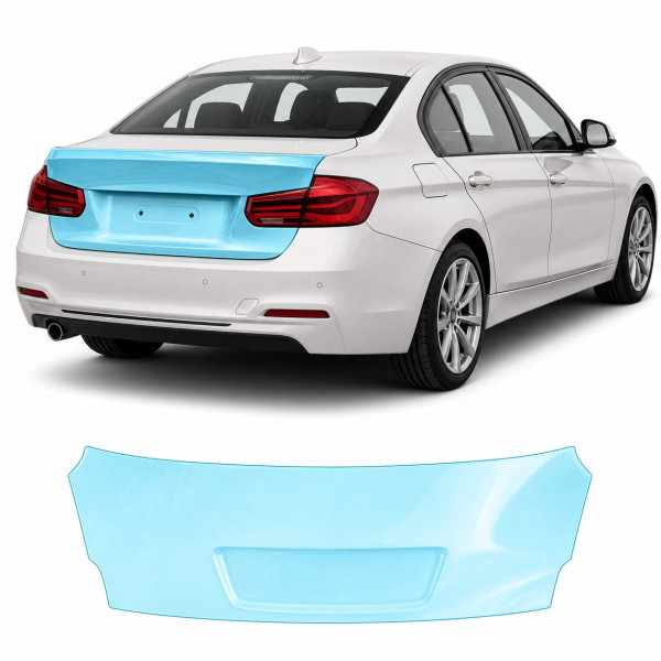 Антигравийная защитная бронепленка по лекалам для BMW 3 Series F30 facelift 2015-2019 - зона крышки багажника