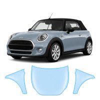 Антигравійна захисна бронеплівка за лекалами для Mini Convertible F57 2015-2018 - капот і передні крила