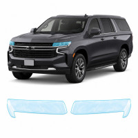 Антигравийная защитная бронепленка по лекалам для Chevrolet Suburban IV 2021- оптика (фары и ПТФ)