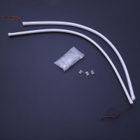 Дневные ходовые огни ДХО гибкие / 12v / 60 см / 2 крепежа в коробке / Белые 2 шт
