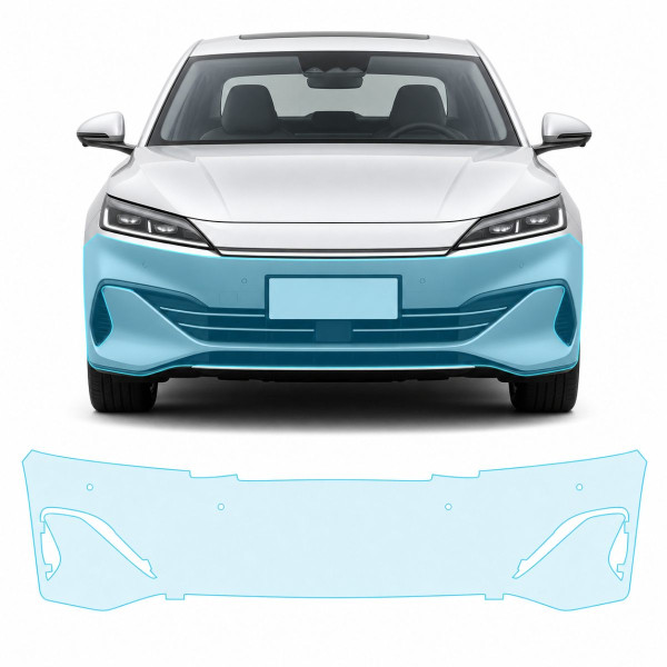 Антигравійна захисна бронеплівка за лекалами для BYD Qin L (Seal 06 / Seal 6 DM-i) I 2024- передній бампер
