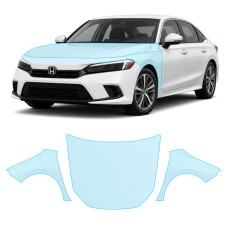 Антигравійна захисна бронеплівка за лекалами для Honda Civic XI 2021- капот і передні крила
