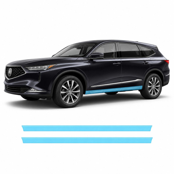 Антигравійна захисна бронеплівка за лекалами для Acura MDX YD4 2022 - нижня зона кузова пороги