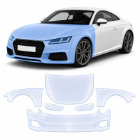 Антигравійна захисна бронеплівка за лекалами для Audi TT 8S 2014-2023 - передня частина авто (капот бампер крила))