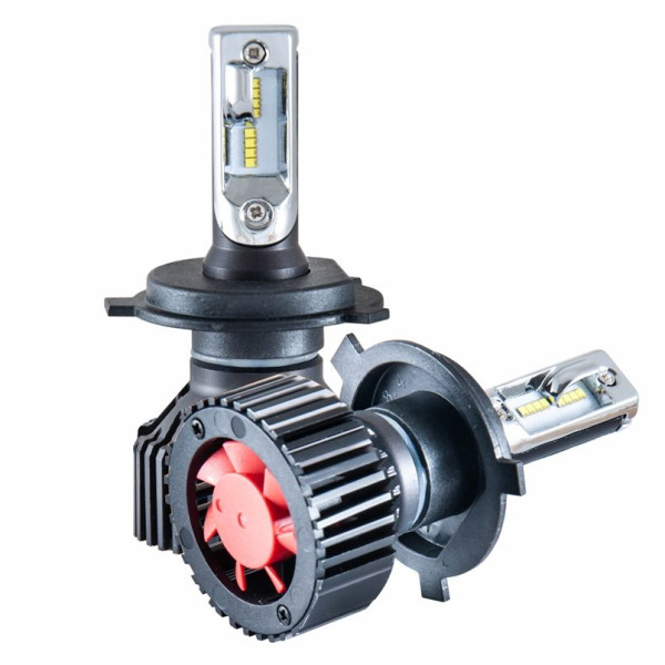LED лампы автомобильные Solar H4 12/24 8000Lm 60W 6500K IP67 Радиатор и кулер 2 шт (8304)