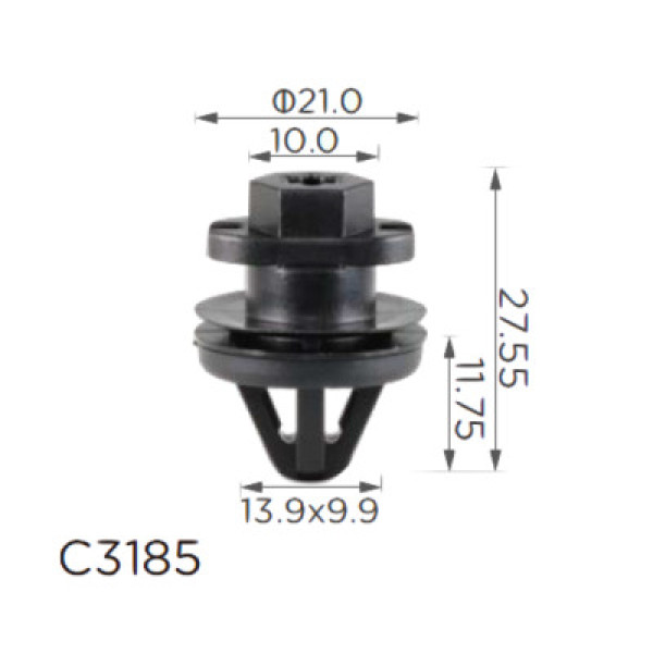 Кліпса кріплення карти дверей VOLKSWAGEN AUDI SEAT SKODA (3AA-868-243-A 3AA868243A 12447) (C3185)
