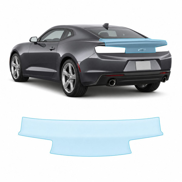 Антигравійна захисна бронеплівка за лекалами для Chevrolet Camaro VI facelift 2019-2024 - зона кришки багажника