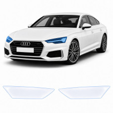 Антигравійна захисна бронеплівка за лекалами для Audi A5 F5 facelift 2020-2024 - оптика (фари та ПТФ)