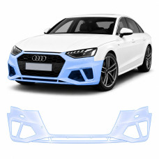 Антигравийная защитная бронепленка по лекалам для Audi A4 B9 facelift 2020-2025 - передний бампер