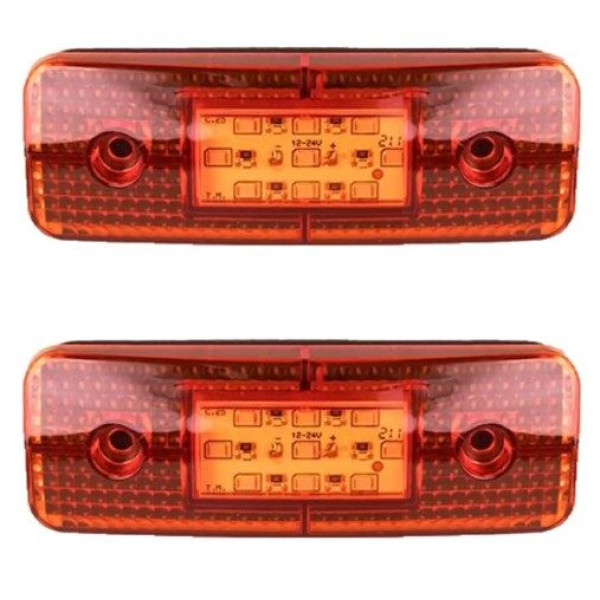 Габарит прямоугольный 115х40 мм 12/24V Led 9 диодов Оранжевый 2 шт (TH 931)