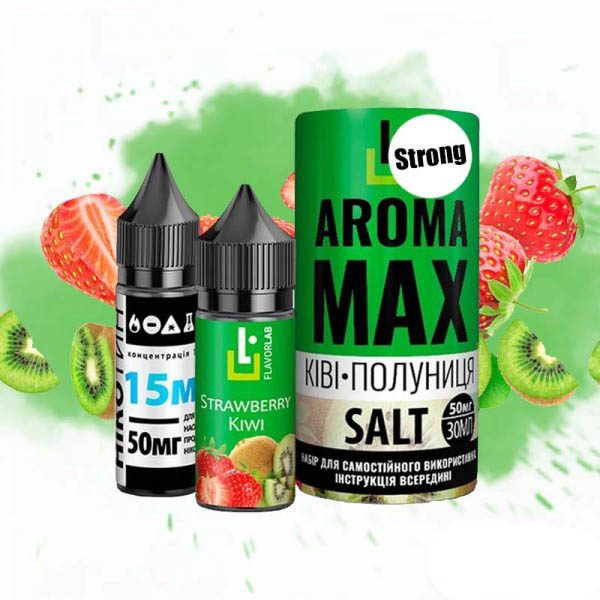 Рідина Самозаміс Flavorlab Aroma MAX  30мл 50мг Kiwi Strawberry Ківі Полуниця 