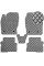 Килимки в салон Екошкіра для Ford C-Max 2010- Сірі 5 шт (Rombus)