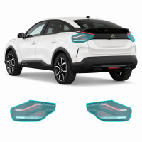 Антигравийная защитная бронепленка по лекалам для Citroen C4 / e-C4 III 2020- задние фонари стопы