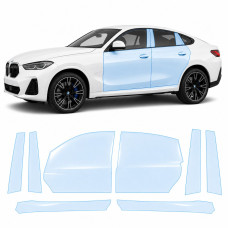 Антигравийная защитная бронепленка по лекалам для BMW X6 F16 2014-2019 - зоны дверей и стойки окон