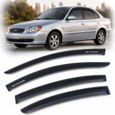 Дефлектори вікон для Hyundai Accent 2006-2010 Скотч 3М Voron Glass