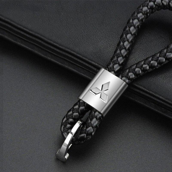 Стильный кожаный Брелок с логотипом Mitsubishi