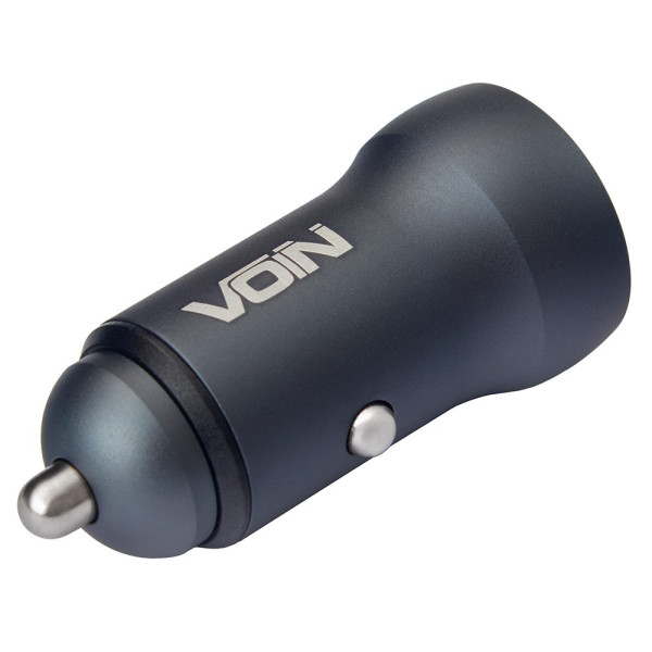 Автомобильное зарядное устройство VOIN 30W, 1USB QC3.0 18W + 1PD 30W, 12/24V (C-36212)