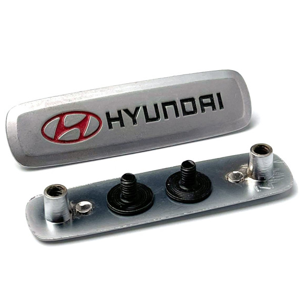 Емблема шильдик Hyundai для автомобільних килимків Алюміній 1 шт
