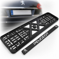 Рамка номера Peugeot 3D надпись хромированная / Полипропилен гибкий морозостойкий 1 шт