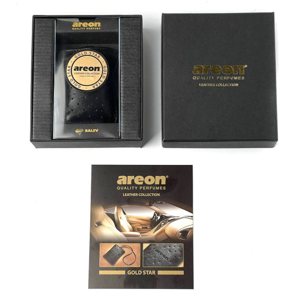 Ароматизатор воздуха на зеркало Areon Gold Star Leather Collection кожа Оригинал (3233)