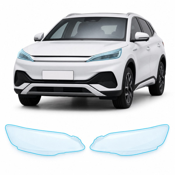 Антигравійна захисна бронеплівка за лекалами для BYD Atto 3 (Yuan Plus) I 2022-2024 - оптика (фари та ПТФ)