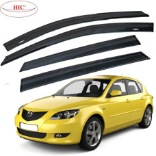 Дефлектори вікон вітровики HIC для Mazda 3 Хечбек 2009-2013 Оригінал (Ma26)