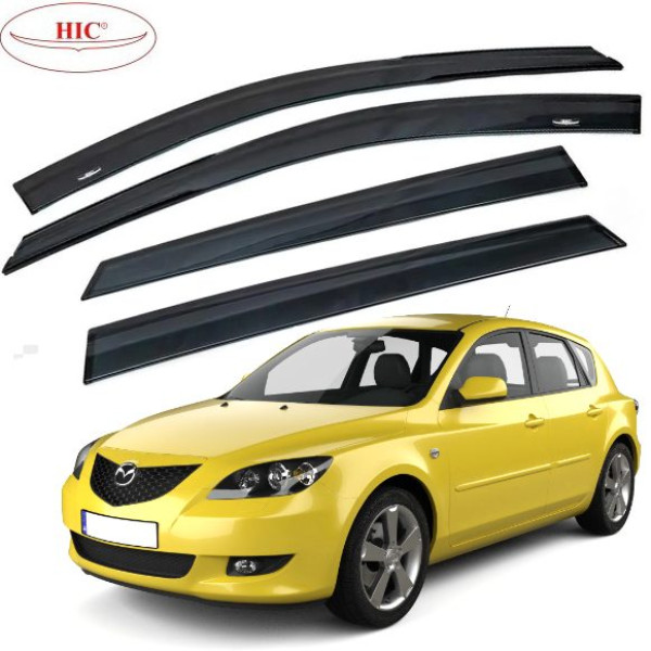 Дефлектори вікон вітровики HIC для Mazda 3 Хечбек 2009-2013 Оригінал (Ma26)