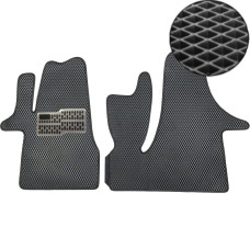 Коврики в салон EVA для Volkswagen T5 / T6 2003-2015 (Металлический подпятник) Черные 2 шт
