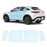 Антигравийная защитная бронепленка по лекалам для Infiniti QX55 J55 2021- зоны дверей и стойки окон