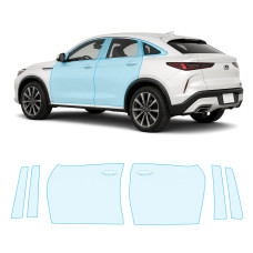 Антигравійна захисна бронеплівка за лекалами для Infiniti QX55 J55 2021- зони дверей і стійки вікон