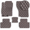 Коврики в салон для Mitsubishi Outlander 2012-2020 Экокожа Коричневый 5 шт (Rombus)