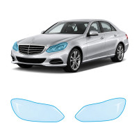 Антигравійна захисна бронеплівка за лекалами для Mercedes-Benz E-Class W212 facelift 2013-2016 - оптика (фари та ПТФ)