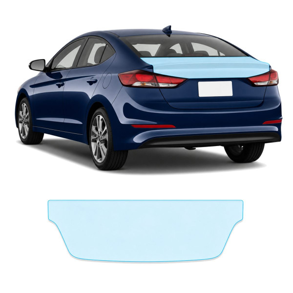 Антигравийная защитная бронепленка по лекалам для Hyundai Elantra AD 2015-2018 - зона крышки багажника